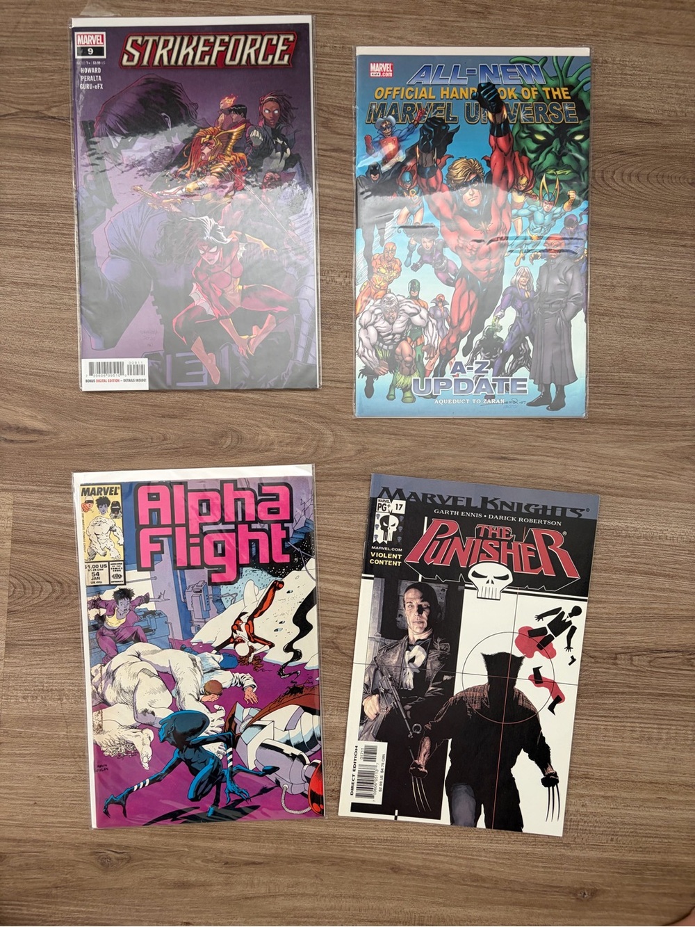 Marvel Comics Lot Wolverine the punisher x-men alpha flight Spider-Man hulk